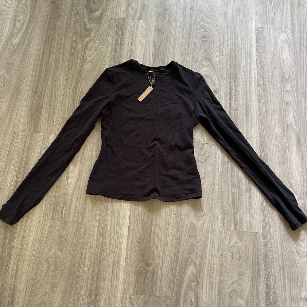 COTTON JERSEY LONG SLEEVE T-SHIRT